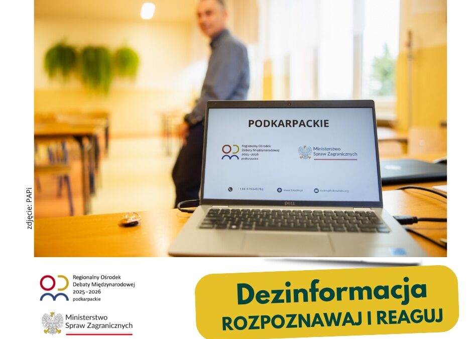 Spotkania edukacyjne – „Dezinformacja – rozpoznawaj i reaguj”